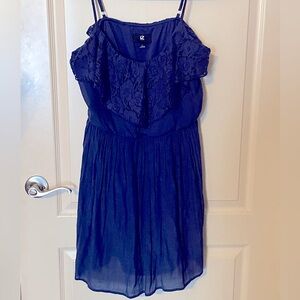 Navy Sundress cute above knee sz L
